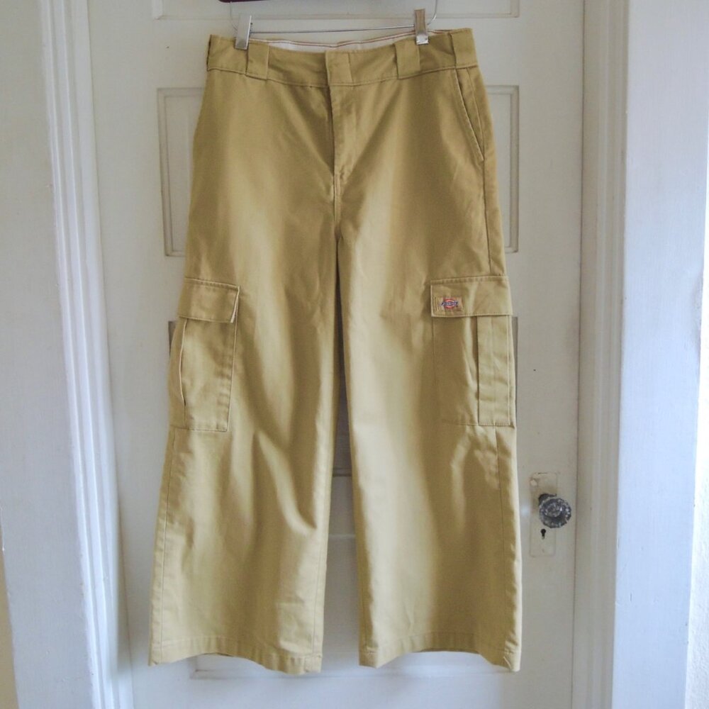 Dickies Tan Women's Regular Fit Twill Cropped Cargo Pants 6